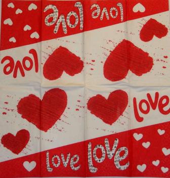 168 Heart / Hearts - 4-ply - Braunis - Handkerchief