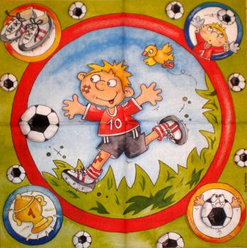 032 Sport: Fußball - 3-lagig - Vielseidig