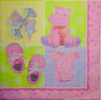 013 Baby - 3-ply (pink) - Amscan