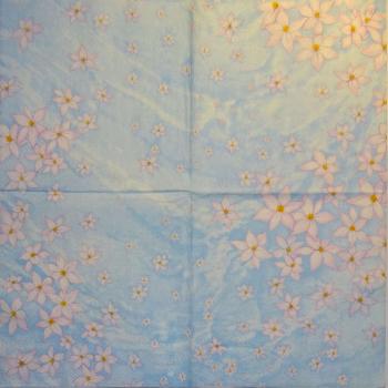 058 Flowers Others - 3 ply (blue) - Ihr