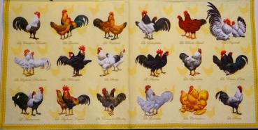 084 Rooster,  Hen - 3-ply - (yellow) - Ambiente