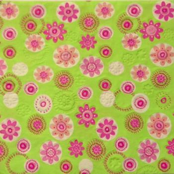 074 Daisies  - 3 ply - (pink) - geprägt - Bella Casa