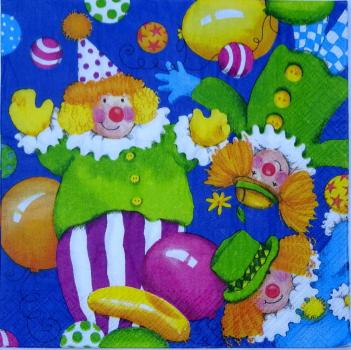 009 Clowns - 3-ply (blue) - Stewo