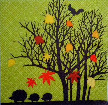 049 Animals Autumn - 3-ply (gr�n)