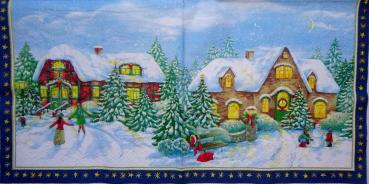 113 Winterlandschaft - 3-lagig (blau) - Ihr