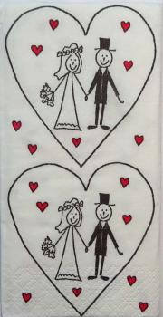 053 Hochzeit - 4-lagig - Paper Design -Taschentuch