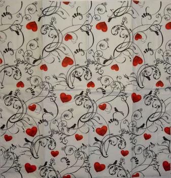 169 Herz / Herzen (40f) - 3-lagig - Paper Design - Taschentuch
