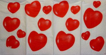 170 Herz / Herzen - 4-lagig - ppd - The Image Bank - Taschentuch