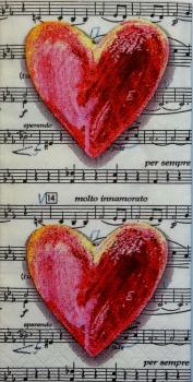 155 Heart / Hearts - 4-ply - Paper Design - Handkerchief