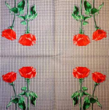 392 Roses - 3-ply (checked)