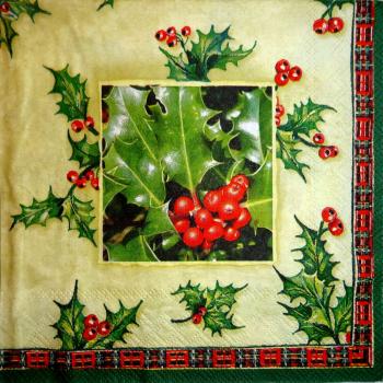 052 Christmas Flowers - 3-ply (cream) - Ihr