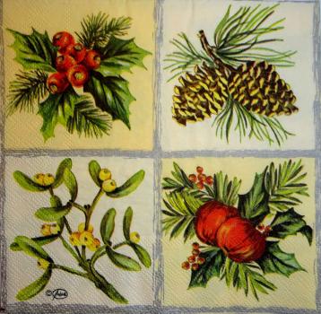056 Christmas Flowers - 3-ply - Ambiente