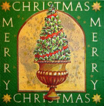 060 Christmas Flowers - 3-ply (gr�n)