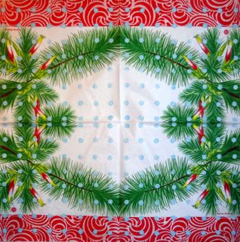 065 Weihnachten Blumen - 3-lagig - ppd - Fringe