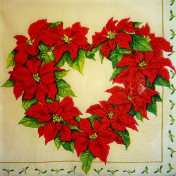 068 Weihnachten Blumen - 3-lagig - Ambiente