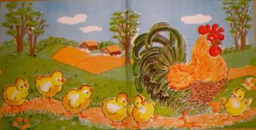 077 Hahn, Huhn - 3-lagig - Künstler - CS