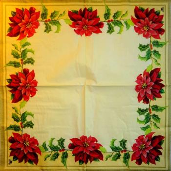 076 Weihnachten Blumen - 3-lagig - Fasana