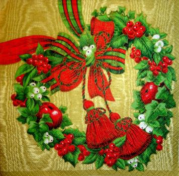 081 Weihnachten Blumen - 3-lagig