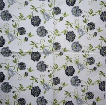 332 Roses - 3-ply (black)