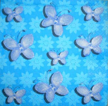 017 Schmetterlinge - 3-lagig (blau) - Paper Design