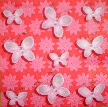 017 Schmetterlinge - 3-lagig (rot) - Paper Design