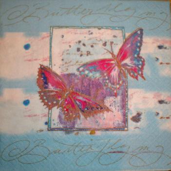 051 Butterflies - 3-ply (blue) - Home Fashion