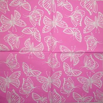 129 Butterflies - 3-ply (pink)