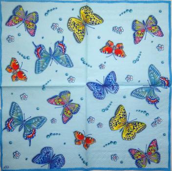 043 Butterflies - 3-ply (blue) - Ihr