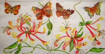 067 Butterflies - 3 ply (yellow) - MOLCA