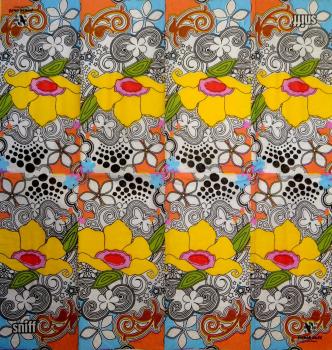 015 Magnolias - 4-ply - ppd - French Bully - Handkerchief