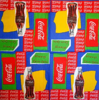 001 Coca Cola - 3-ply (blue)