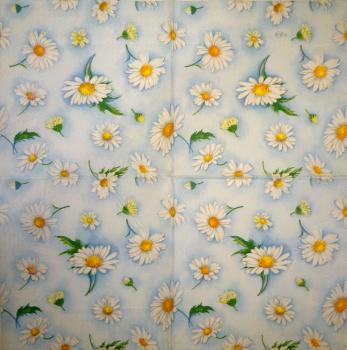 045 Daisies / 068 Daisies - 3-ply - (blue) - Ambiente