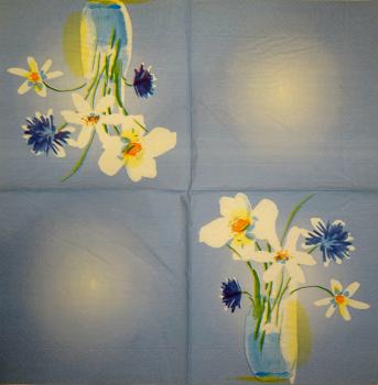 107 Daisies - 3-ply - (blue)