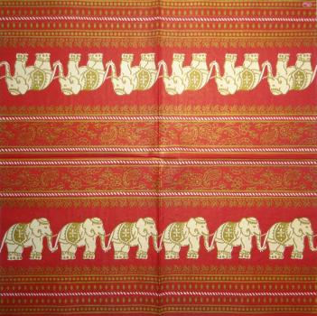055 Elephant - 3-ply - (red) - Paw