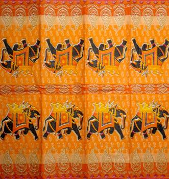 060 Elephant - 4-ply - (orange) - ppd - Handkerchief