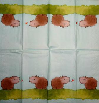 153 Tiere Afrika: Diverse - 4-lagig - Paper Design - Taschentuch