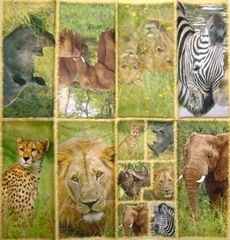 154 Animals Africa: Divers - 4-ply - Paper Design - Handkerchief