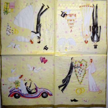 039 Hochzeit - 3 lagig - (gelb)