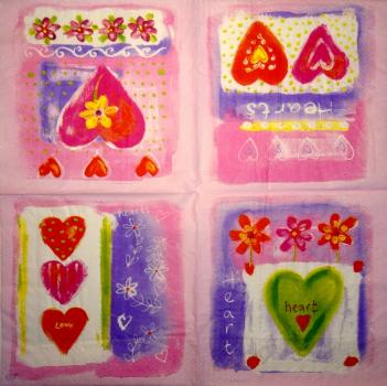031 Heart / Hearts - 3-ply (pink) - Ihr