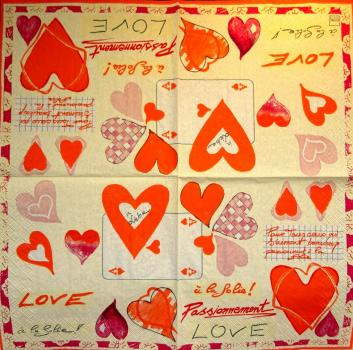 054 Heart / Hearts - 3-ply (orange) - Home Fashion