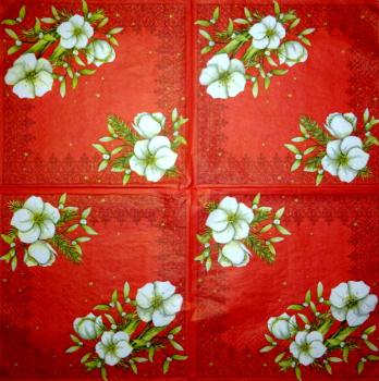 111 Weihnachten Blumen - 3-lagig - Stewo