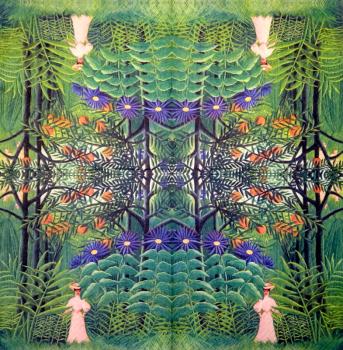 147 Jahrhundert - 1-lagig / Wellenrand - 15.5x16cm