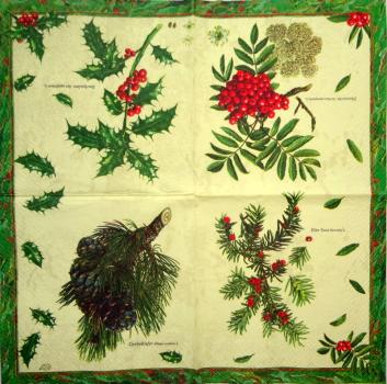 139 Weihnachten Blumen - 3-lagig - Ihr