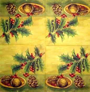 211 Weihnachten Blumen - 3-lagig - CS