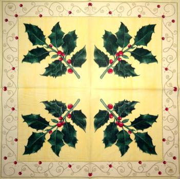 211 Weihnachten Blumen - 3-lagig - CS