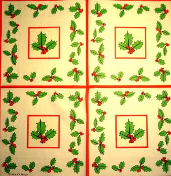 124 Weihnachten Blumen - 3-lagig - Ihr