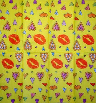 118 Heart / Hearts - 4-ply - Handkerchief