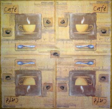 124 Kaffee / Cafe - 3-lagig - 35x35cm