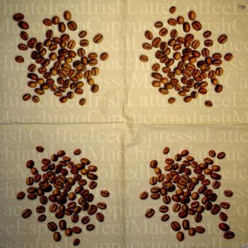 018 Kaffee: Bohnen - 3-lagig (beige) - Paw