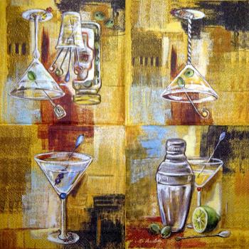 074 Cocktails - 3-ply - Künstler - CS